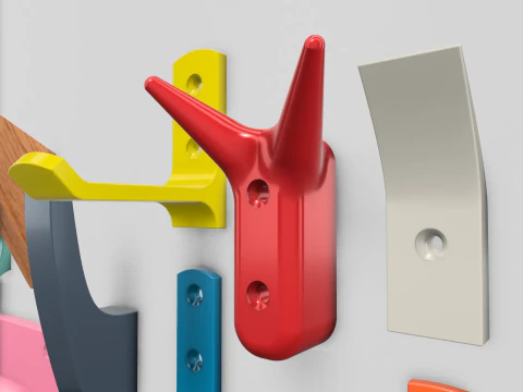 Pakket muurhaken 3D printmodel