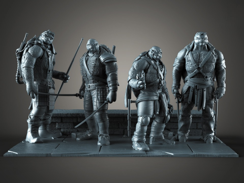 Teenage Mutant Ninja Turtles assembly 3D Print Model