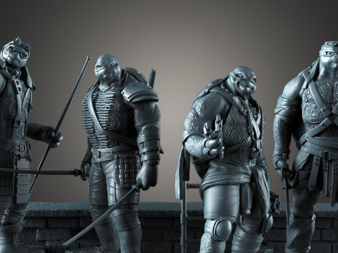 Teenage Mutant Ninja Turtles assembly Modelo de Impressão 3D
