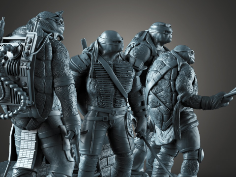 Teenage Mutant Ninja Turtles assembly Modelo de Impressão 3D