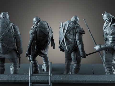 Teenage Mutant Ninja Turtles assembly Modelo de Impressão 3D