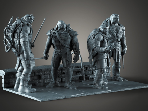 Teenage Mutant Ninja Turtles assembly Modelo de Impressão 3D