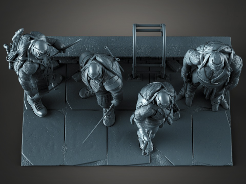 Teenage Mutant Ninja Turtles assembly Modelo de Impressão 3D
