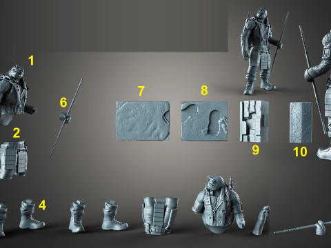 Teenage Mutant Ninja Turtles assembly Modelo de Impressão 3D