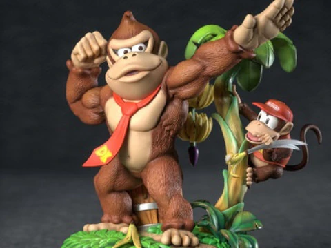 Montagem Donkey Kong Modelo de Impressão 3D