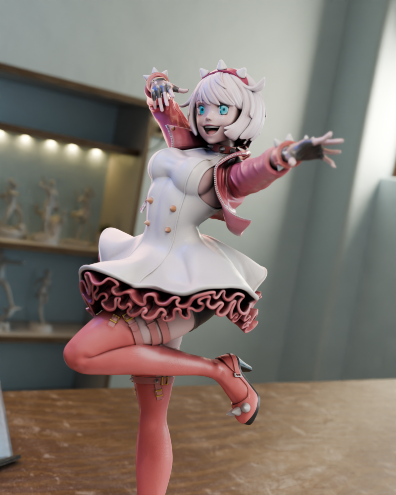 Elphelt Valentine Guilty Gear Modelo de Impressão 3D .c4d .max .obj .3ds .fbx .stl .blend