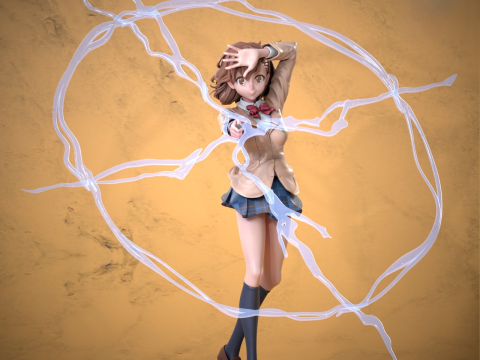 Misaka Mikoto Railgun Assembly 3D Принт Модель