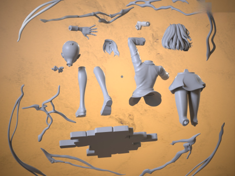 Misaka Mikoto Railgun Assembly 3D-printmodel