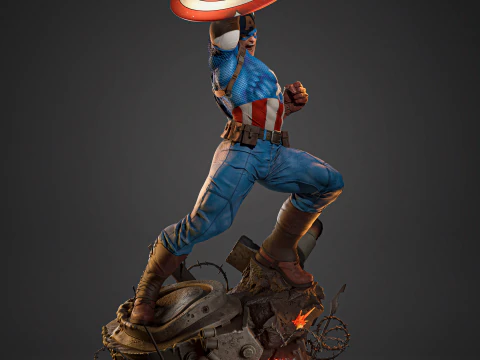 Captain America Assembly 3D Print Model