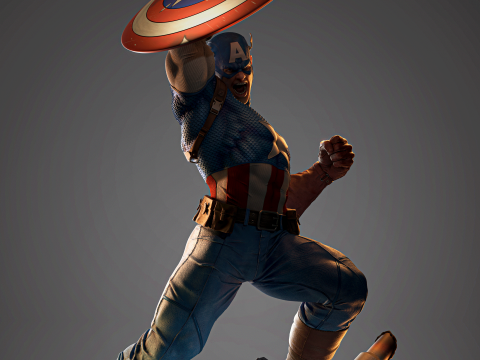 Captain America Assembly Model Cetak 3D