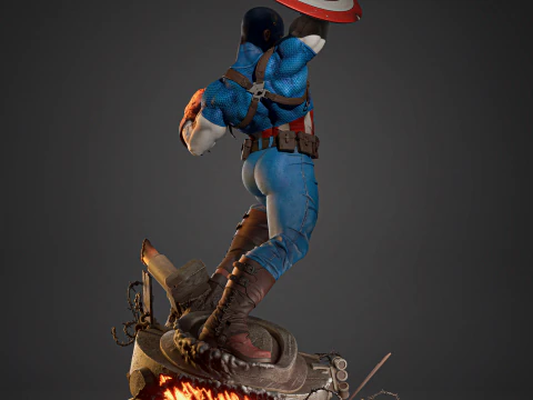 Captain America Assembly 3D Print Model