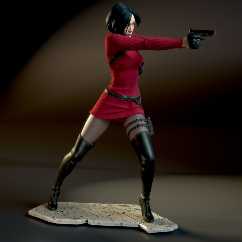 Ada Wong Resident Evil Assembly 3D Print Model .c4d .max .obj .3ds .fbx .stl .blend 