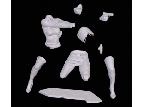 Ada Wong Resident Evil Assembly 3D Print Model