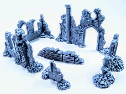 War Roadblock scenery Assembly 3D Print Model