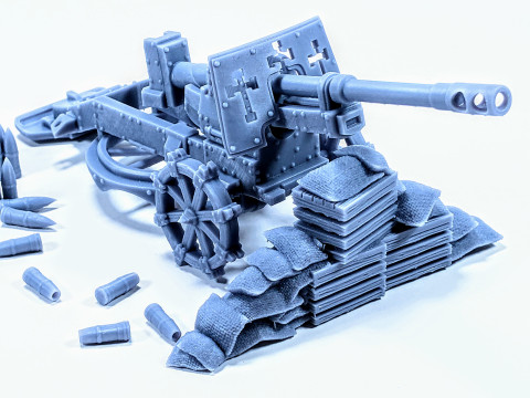 War Roadblock scenery Assembly 3D Print Model