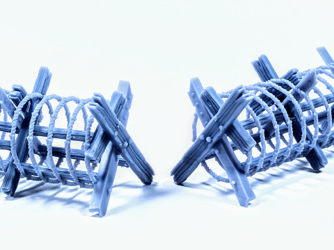 War Roadblock scenery Assembly 3D Print Model