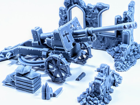 War Roadblock scenery Assembly 3D Print Model