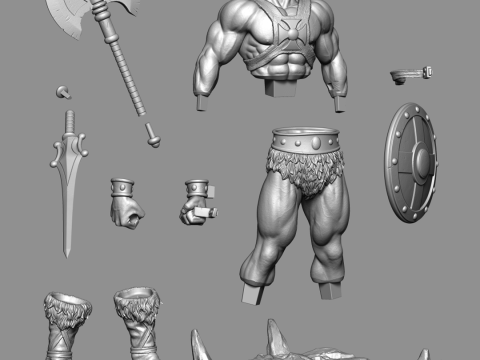 He Man Masters Of The Universe Assembly Modelo de Impressão 3D