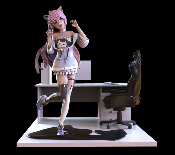 Assembleia de Nyatasha Nyanners Modelo de Impressão 3D .c4d .max .obj .3ds .fbx .stl .blend 