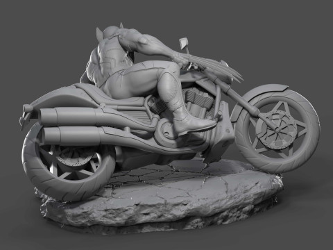Wolverine Biker ASSEMBLY Modelo de Impressão 3D
