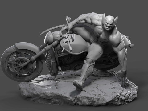 Wolverine Biker ASSEMBLY 3D Print Model