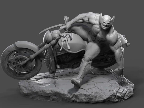 Росомаха Байкер СБОРКА 3D Принт Модель