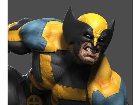 MONTAGEM do motociclista Wolverine Modelo de Impressão 3D