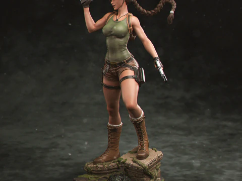 Lara Croft ASSEMBLY 3D Print Model