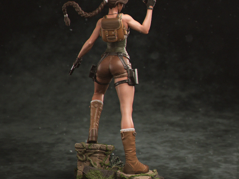 Lara Croft ASSEMBLY 3D Print Model