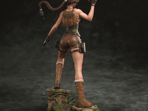 Lara Croft ASSEMBLY 3D Print Model