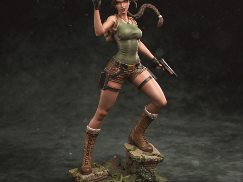 Lara Croft ASSEMBLY 3D Print Model