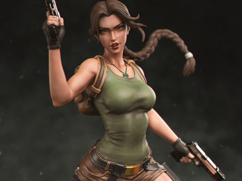 Lara Croft ASSEMBLY 3D Print Model in Figurines 556807 | 3DExport