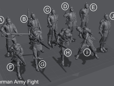 German Army Fight Pack 3D Принт Модель