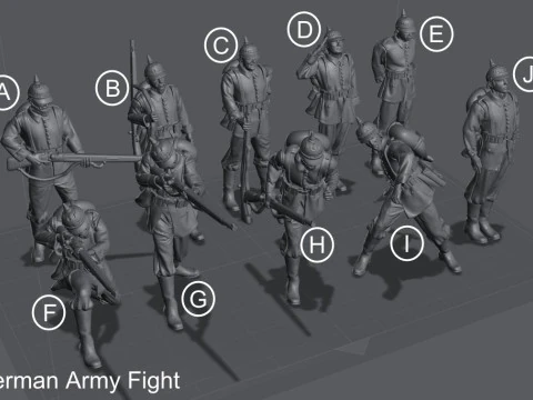 Боевой пакет немецкой армии 3D Принт Модель