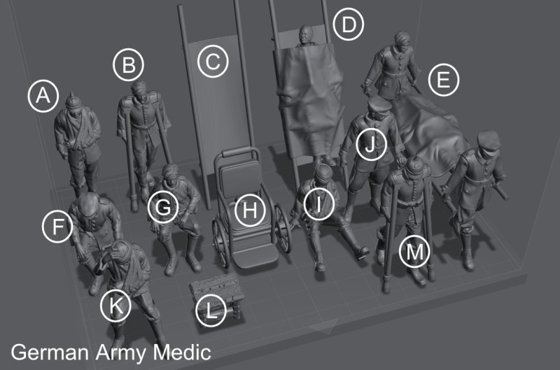 German Army Medic Pack Modelo de Impressão 3D .c4d .max .obj .3ds .fbx .stl .blend 