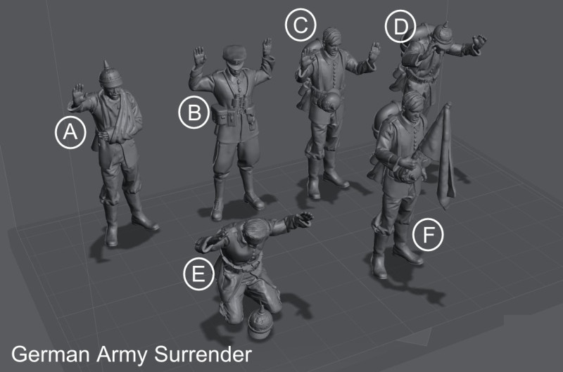 German Army Surrender Pack Modelo de Impressão 3D .c4d .max .obj .3ds .fbx .stl .blend 