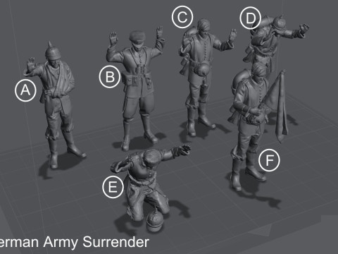 German Army Surrender Pack 3D Print Model