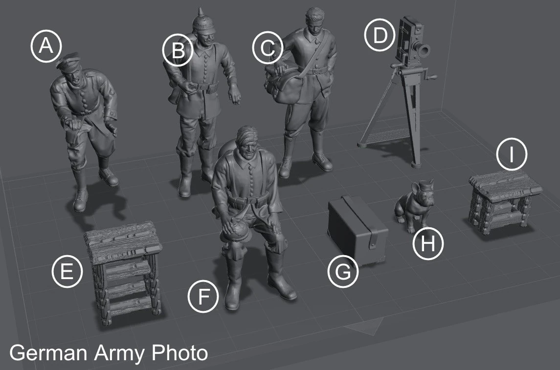 German Army Filming 3D Print Model .c4d .max .obj .3ds .fbx .stl .blend 