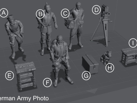 German Army Filming 3D Print Model