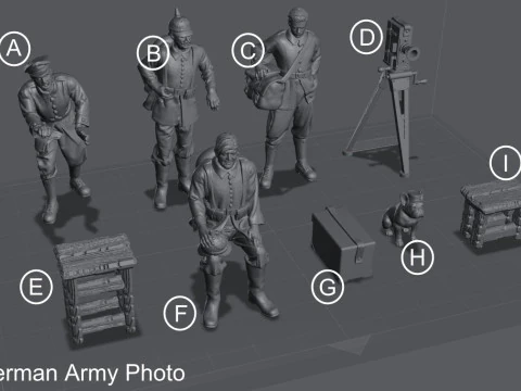 Riprese dell'esercito tedesco Modello di stampa 3D