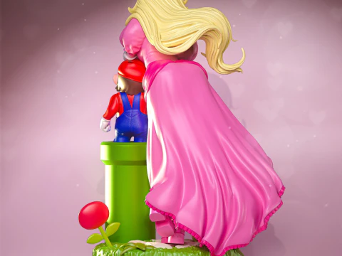 Super Mario And Peach 3D Print Model