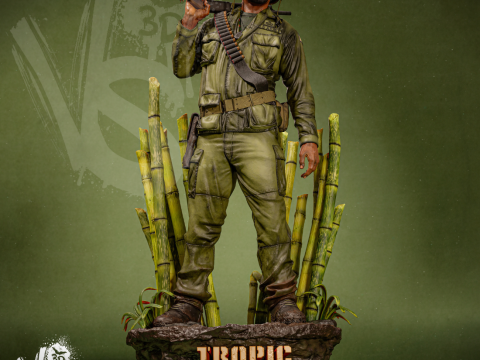Kirk Lazarus Tropic Thunder Assembly 3D Принт Модель