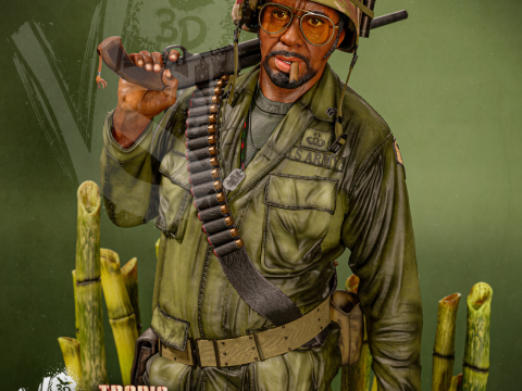 Kirk Lazarus Tropic Thunder Assembly 3D प्रिंट मॉडल
