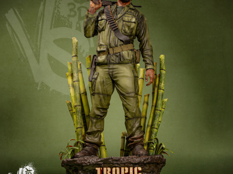 Kirk Lazarus Tropic Thunder Assembly 3D प्रिंट मॉडल