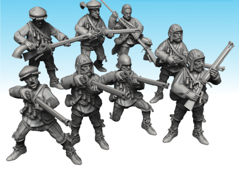 Italian Arquebus Infantry Assembly 3D Print Model