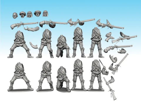 Італійський аркебузний піхотний збір 3D Принт Модель