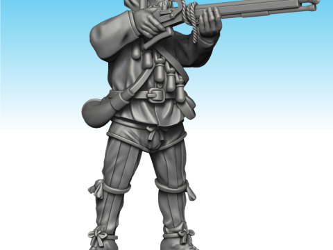 Italian Arquebus Infantry Assembly 3D-printmodel