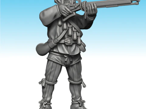 Італійський аркебузний піхотний збір 3D Принт Модель