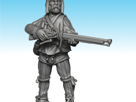 Italian Arquebus Infantry Assembly 3D-printmodel