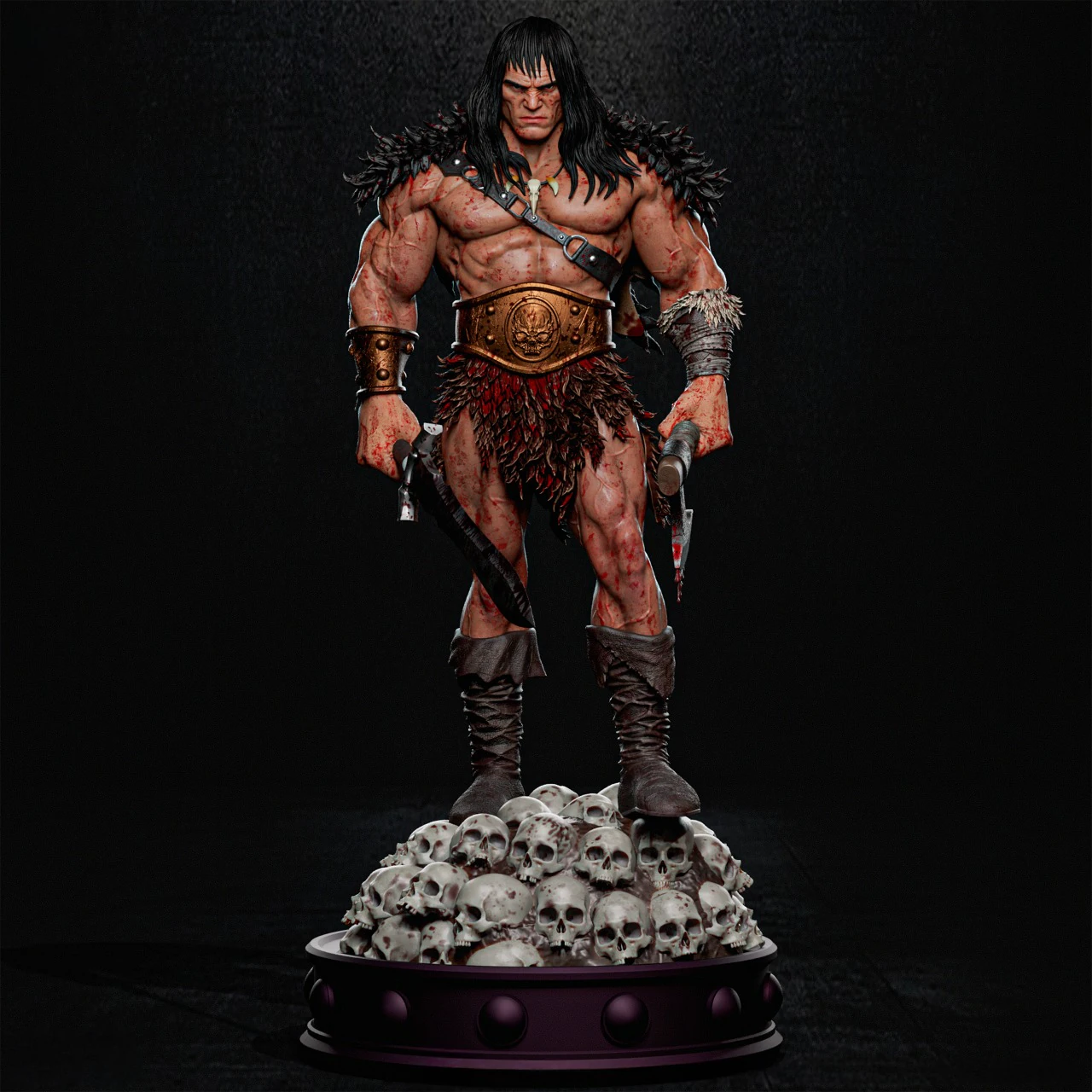 Conan The Barbarian Assembly 3D Print Model .c4d .max .obj .3ds .fbx .stl .blend